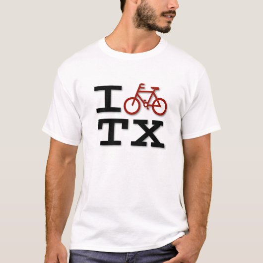 私はテキサス州のTシャツを自転車に乗ります Tシャツ (正面)
