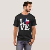 私はテキサス州ローンスター州旗テキサンヒューストンダ大好き Tシャツ (正面フル)