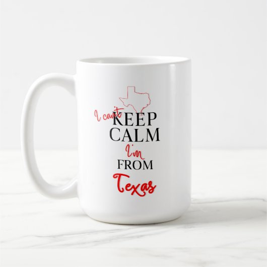 私はテキサス州保から来たので コーヒーマグカップ (左)