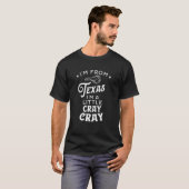 私はテキサス州・リトル・レイ・ファーザー熱狂する・クおもしろいロー Tシャツ (正面フル)
