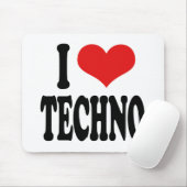 私はテクノを愛します マウスパッド (マウス)