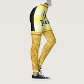 私はテクノを歌うおもしろい赤いハート レギンス (右)