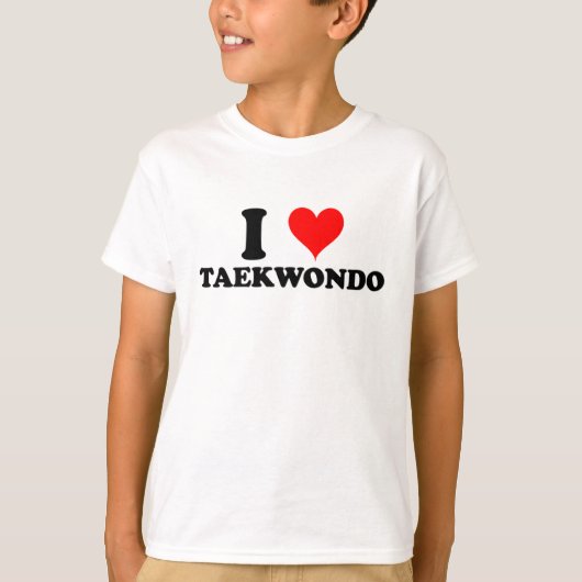 私はテコンドーを愛します Tシャツ (正面)