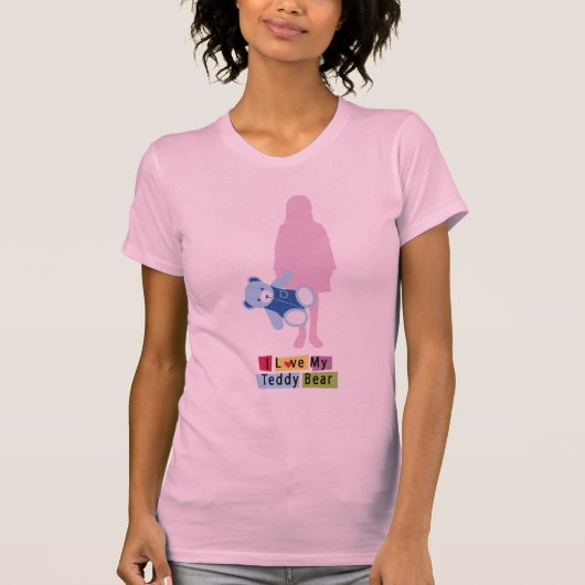 私はテディベアが大好き Tシャツ (正面)
