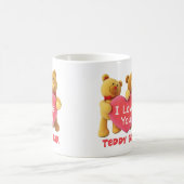 私はテディー・ベアを愛します コーヒーマグカップ (中央)