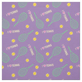 私はテニスが大好きで薄紫 ファブリック (見本)