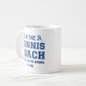 私はテニスのコーチだ コーヒーマグカップ (正面左)