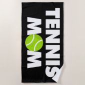 私はテニスの母 ビーチタオル (正面)