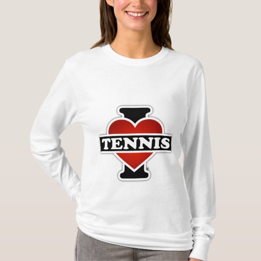 私はテニスを愛します Tシャツ (正面)