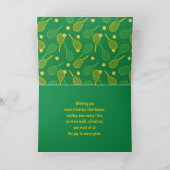 🎾私はテニスグリーンイエローテニス誕生日カードが大好き カード (内部)