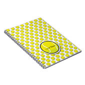 私はテニスボールスポーツゲームチームコーチおもしろいが大好き ノートブック (右側)