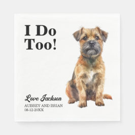 私はテリア縁どーペット結婚の スタンダードランチョンナプキン