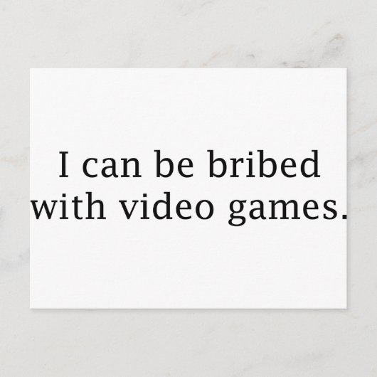 私はテレビゲームに夢中になる ポストカード (正面)