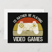 私はテレビゲーム遊を好む ポストカード (正面/裏面)