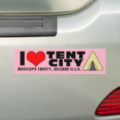 私はテント都市Maricopa郡アリゾナAZを愛します バンパーステッカー (車上)