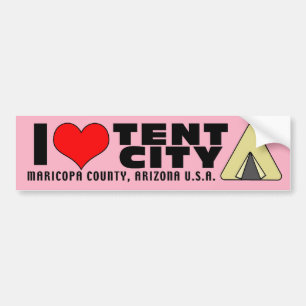 私はテント都市Maricopa郡アリゾナAZを愛します バンパーステッカー