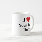 私はテンプレートのマグを愛します-文字を加えて下さい + 理由なぜ コーヒーマグカップ (正面右)