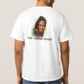 私はテーブルに何も持って来ない…Tシャツオプション Tシャツ (裏面)