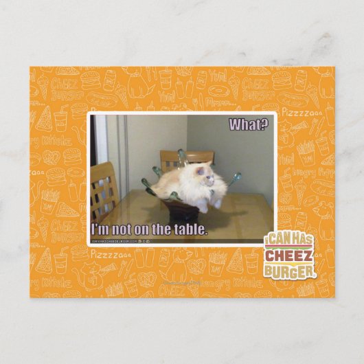 私はテーブルの上にない ポストカード (正面)