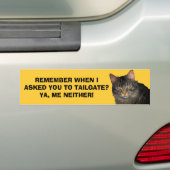 私はテールゲート-気難しい天使猫に招待しませんでした バンパーステッカー (車上)