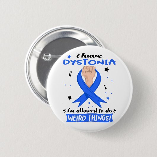 私はディストニアを持って事を許さ風変わりれる 缶バッジ (正面&裏面)