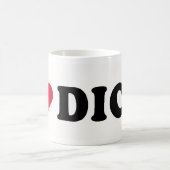 私はディックを愛します コーヒーマグカップ (中央)