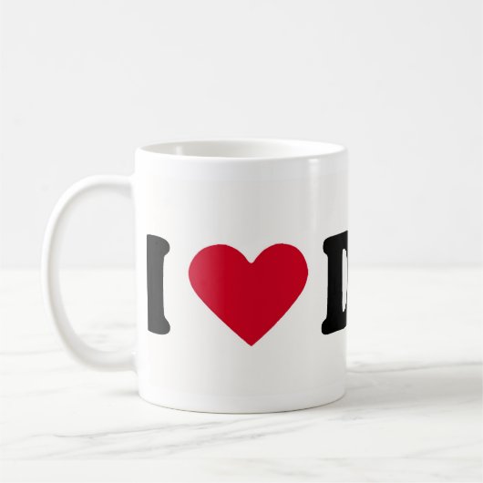 私はディックを愛します コーヒーマグカップ (左)