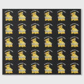 私はディップチップ食べ物パおもしろいンダークBGにいる ラッピングペーパー (フラット)