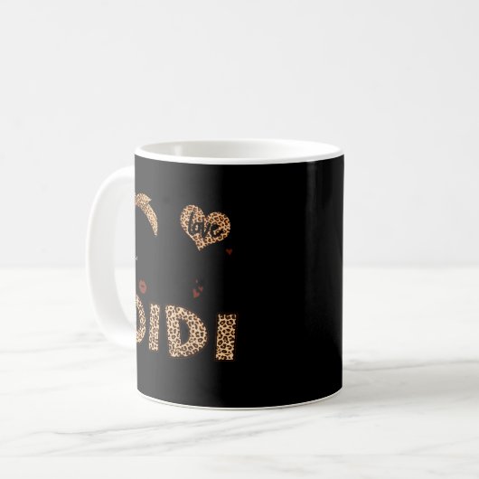 私はディディヒョウの母の日が大好き コーヒーマグカップ (正面左)