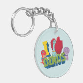 私はディノスが大好き | ディノランチ キーホルダー (正面左)