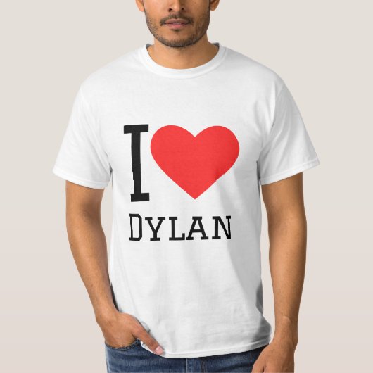 私はディランが大好きだ Tシャツ (正面)