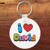 私はデイビッドを愛している キーホルダー (正面)