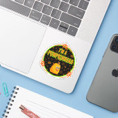私はデザイン付きカボチャの円ファンシーだ シール (ノートパソコンとiPhone)