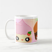 私はデザートを愛します! コーヒーマグカップ (左)