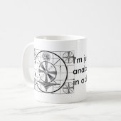 私はデジタル世界のちょうどアナログの人です コーヒーマグカップ (正面左)