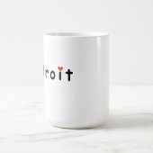 私はデトロイトが大好き コーヒーマグカップ (中央)