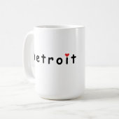 私はデトロイトが大好き コーヒーマグカップ (正面左)