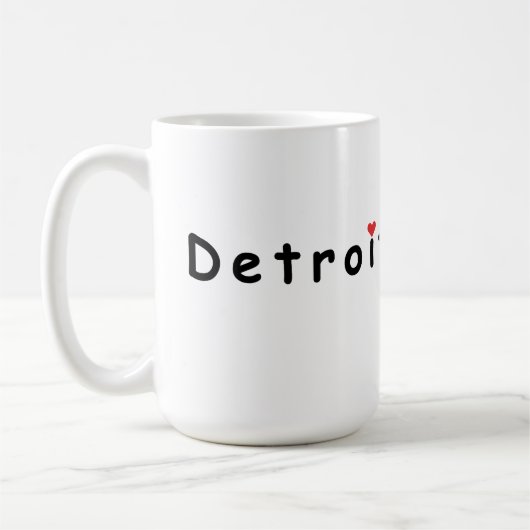 私はデトロイトが大好き コーヒーマグカップ (左)