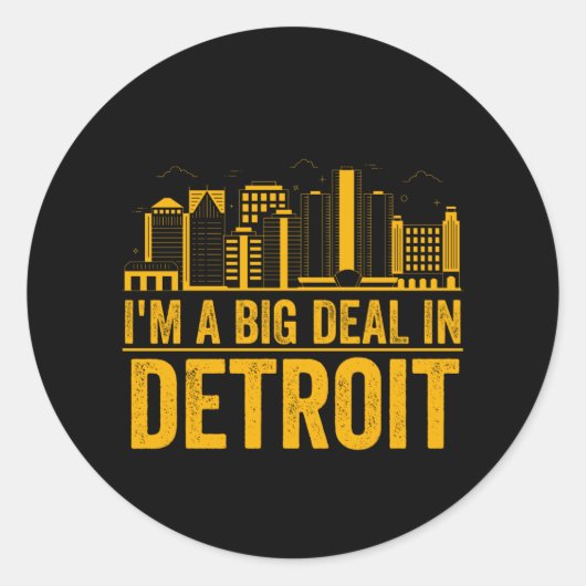 私はデトロイトの大物です – ミシガンプライド ラウンドシール (正面)