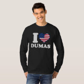 私はデュマスが大好きです ハートデュマス Tシャツ (正面フル)