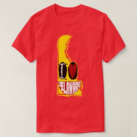 私はデラウェアが大好きニコニコ顔 Tシャツ (デザイン正面)
