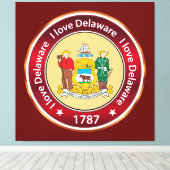 私はデラウェアが大好き キャンバスプリント (インサイチュ (ウッドフロア))