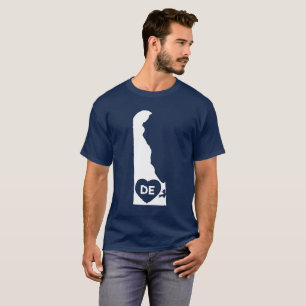 私はデラウェア州州の人の基本的な暗いTシャツを愛します Tシャツ