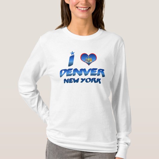 私はデンバー、ニューヨークを愛します Tシャツ (正面)