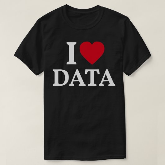 私はデータを愛する5 Tシャツ (デザイン正面)