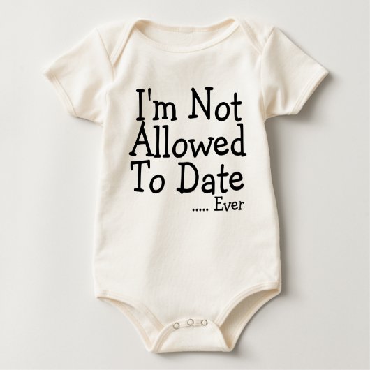 私はデートを許されない – 常に ベビーボディスーツ (正面)