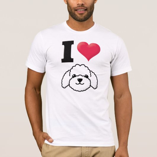 私はトイプードルを愛します Tシャツ (正面)