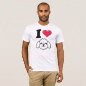 私はトイプードルを愛します Tシャツ (正面フル)