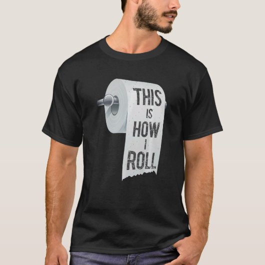 私はトイレの転が紙ガーの冗談いたずら Tシャツ (正面)