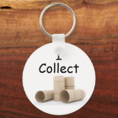 私はトイレ紙のキーチ転がェンを集める キーホルダー (正面)